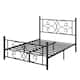 VECELO Metal Bed Frame with High Headboard and Footboard, Platform Beds with Heavy Duty Mattress Foundation