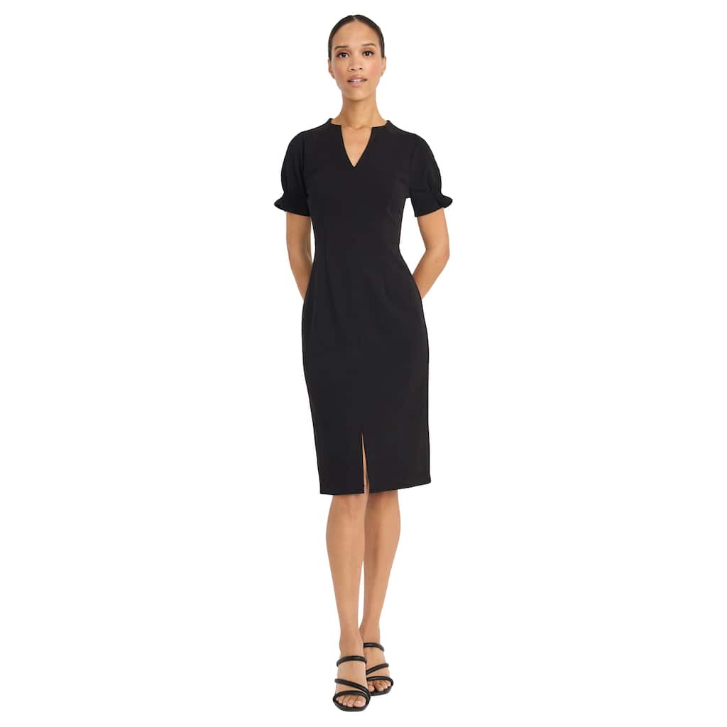 Maggy London V Neck Sheath Dress