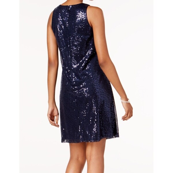 msk navy blue dress