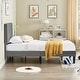 preview thumbnail 13 of 11, Javlergo Twin Size Upholstered Bed Frame Kids Bed with Height Adjustable Headboard for Boys & Girls Comfortable Sleep