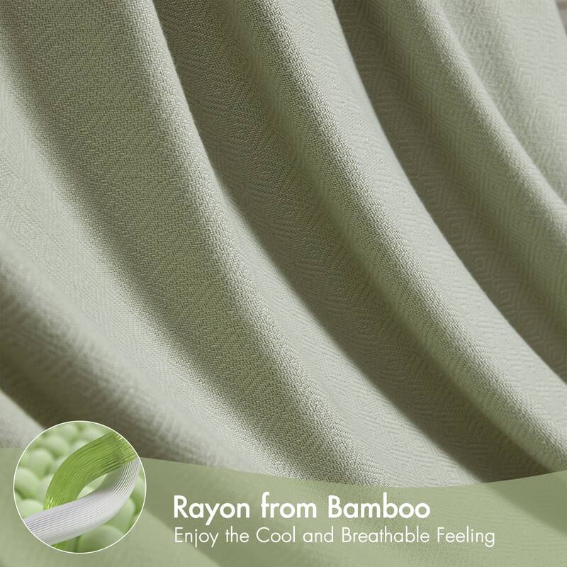 Chelsea Square Rayon from Bamboo Cooling Cotton Lightweight Blanket for Summer Spring