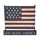 preview thumbnail 2 of 4, Canvas American Flag on Blue GBA MDF Base Decor 12x14x1