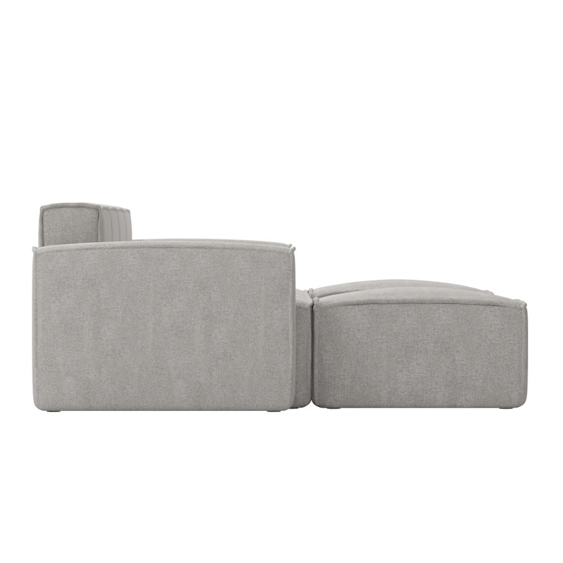 Contemporary 6 Piece Modular Sectional Sofa with 2 Ottomans