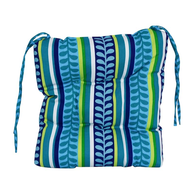 16-inch Square Tufted Indoor/Outdoor Chair Cushions (Set of 2) - 16"