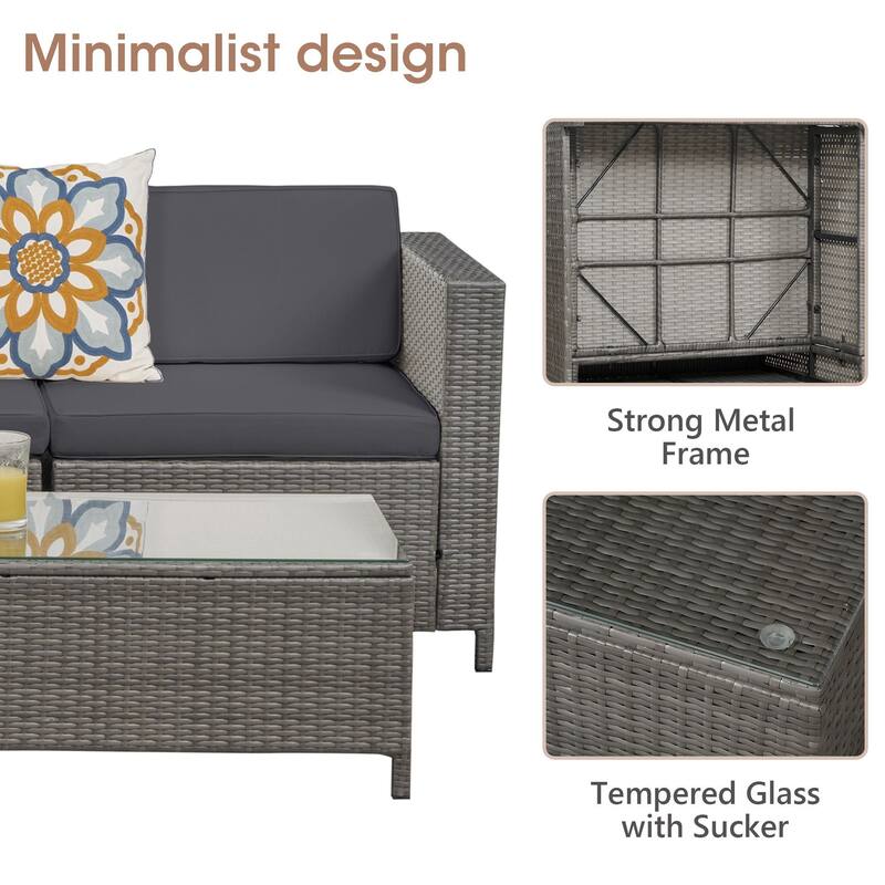 Royalcraft 5 Piece PE Rattan Wicker Sectional Sets