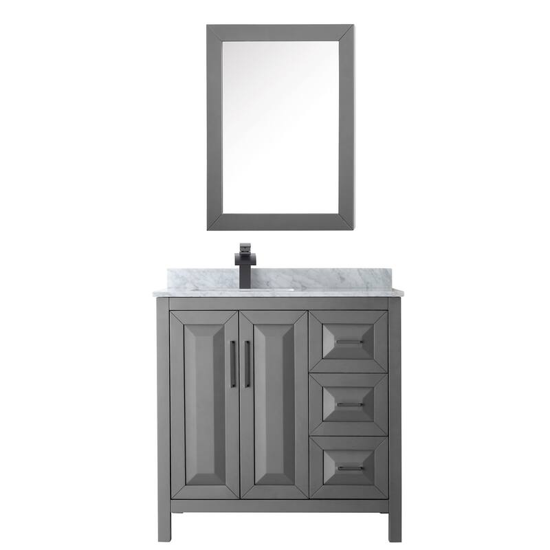 Wyndham Collection Daria 36" Free Standing Single Vanity Set with MDF