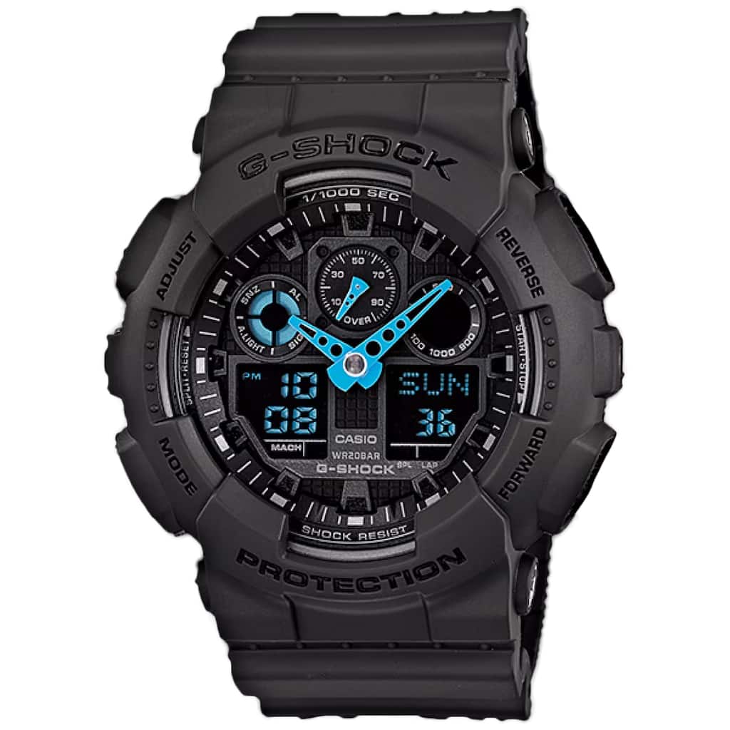 Casio Men's G-Shock Black Dial Watch - GA100C-8A - One Size
