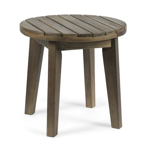 Gertrude Outdoor 16" Acacia Wood Side Table by Christopher Knight Home