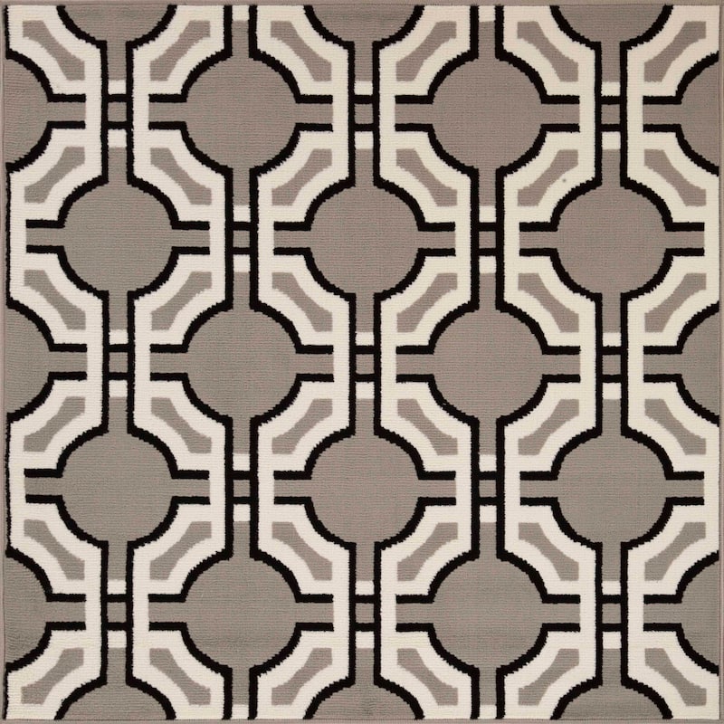 Modern Geometric Art-Deco Trellis Power-Loomed Indoor Area Rug by Superior