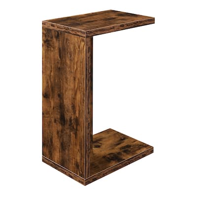 Contemporary C Shaped End Table with Easy Sofa Access, Versatile Chairside Design and Minimalist Modern Style - 18