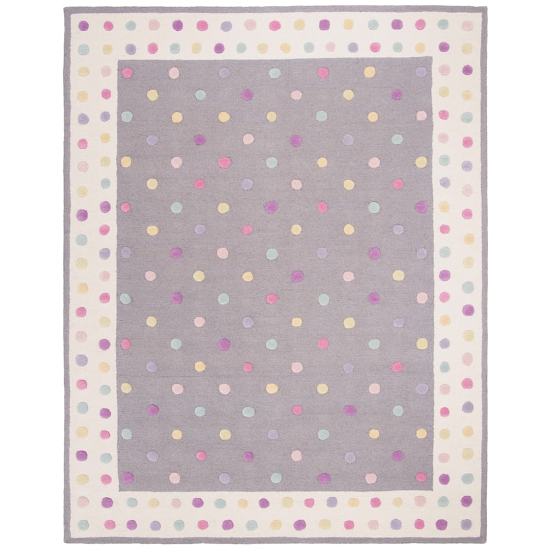 SAFAVIEH Handmade Kids Jocelyne Wool Rug - 9' x 12' - Grey/Multi