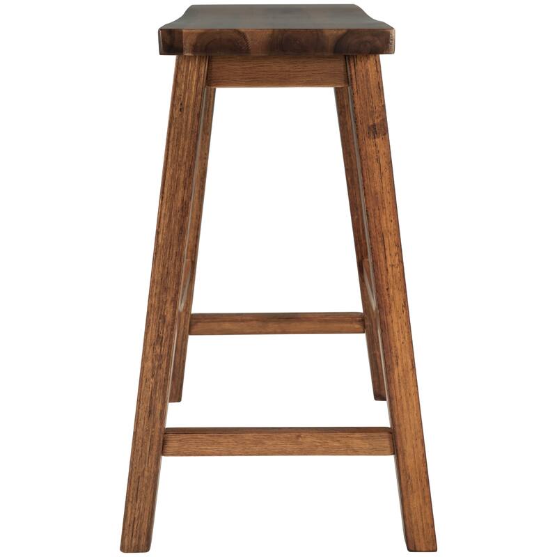 Solid Wood Rustic 3-piece Stationary Kitchen Island Set with 2 Seatings
