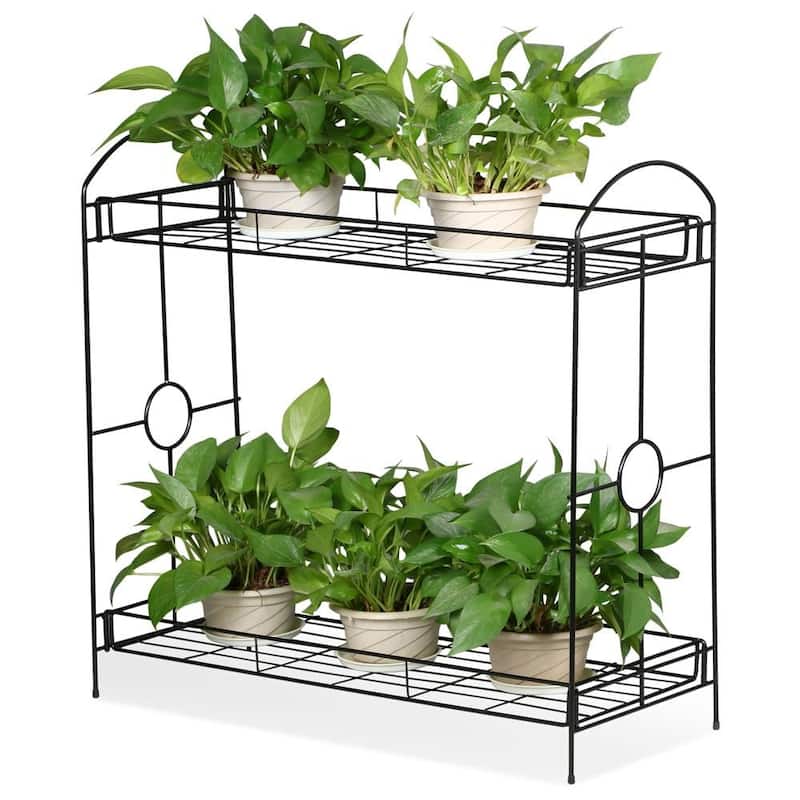 Yaheetech 2 Tier Plant Stand Holder Display Flower Shelf Garden