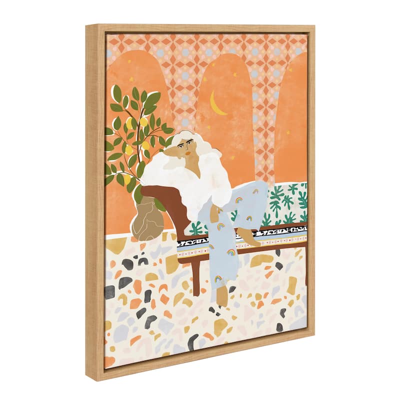 Kate and Laurel Sylvie Rainbow Framed Canvas by Alja Horvat