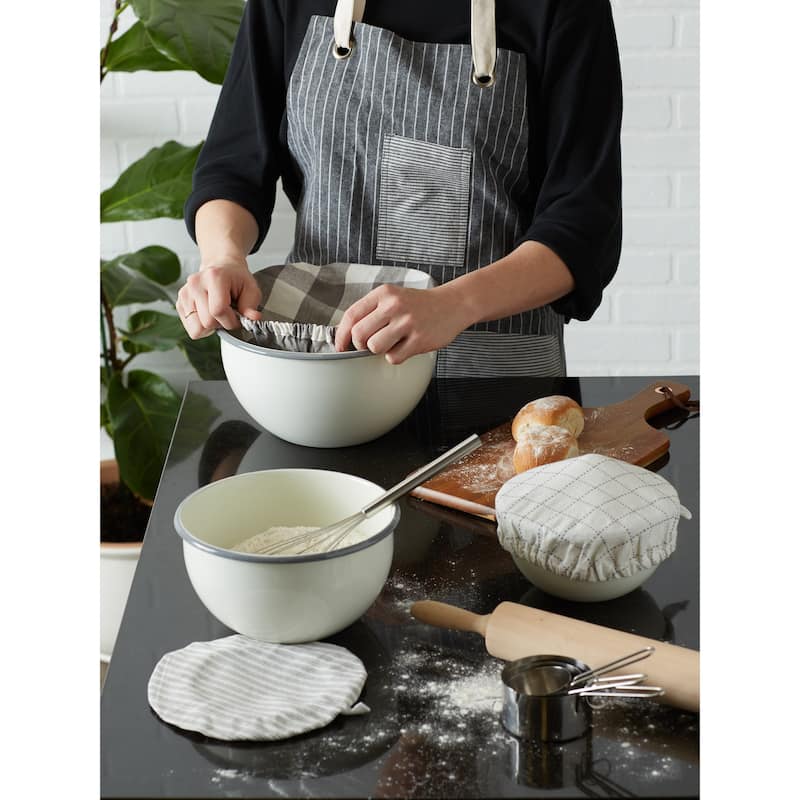 DII Asst Stone Farmhouse Woven Dish Cover (Set of 3)