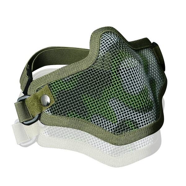 Download Shop Image Half Face Mask Tactical Strike Metal Mesh Protective Lower Mask Green Overstock 18351152 PSD Mockup Templates
