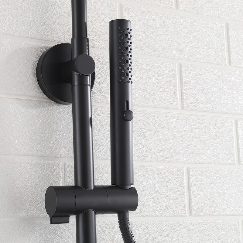 38"H 6 in Exposed Rain Shower Set With Handheld Shower (Valve Not Included)