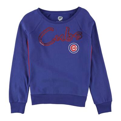 Hands High Womens Chicago Cubs Sweatshirt,, Blue, Small
