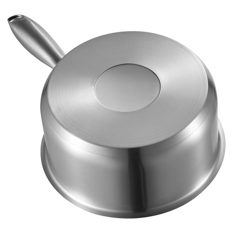 Silver 2-in-1 Aluminum Saucepan with Steamer Insert Oven Safe for Daily Use
