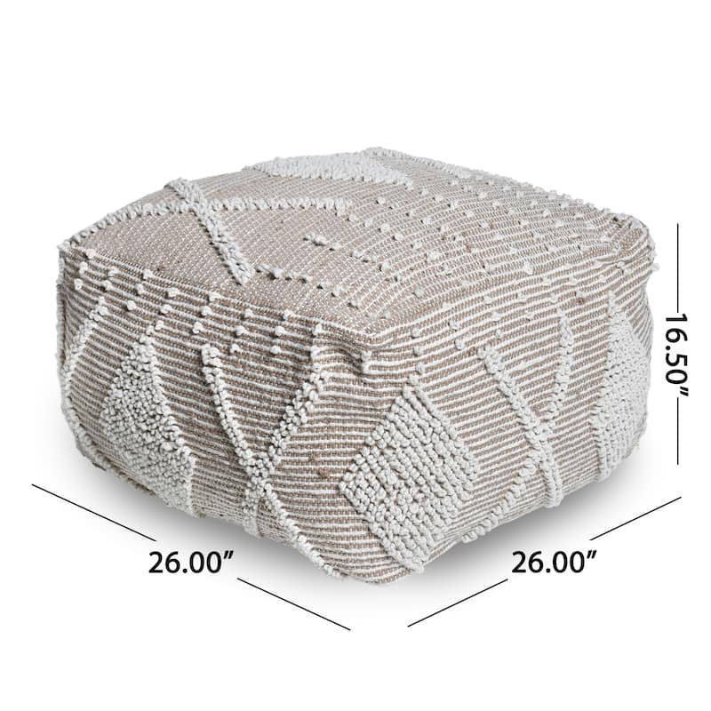Brinket Boho Cube Yarn Pouf by Christopher Knight Home