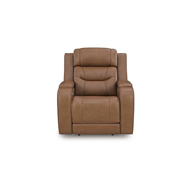 Signature Design by Ashley Guru Brown Power Recliner with Audio Seating