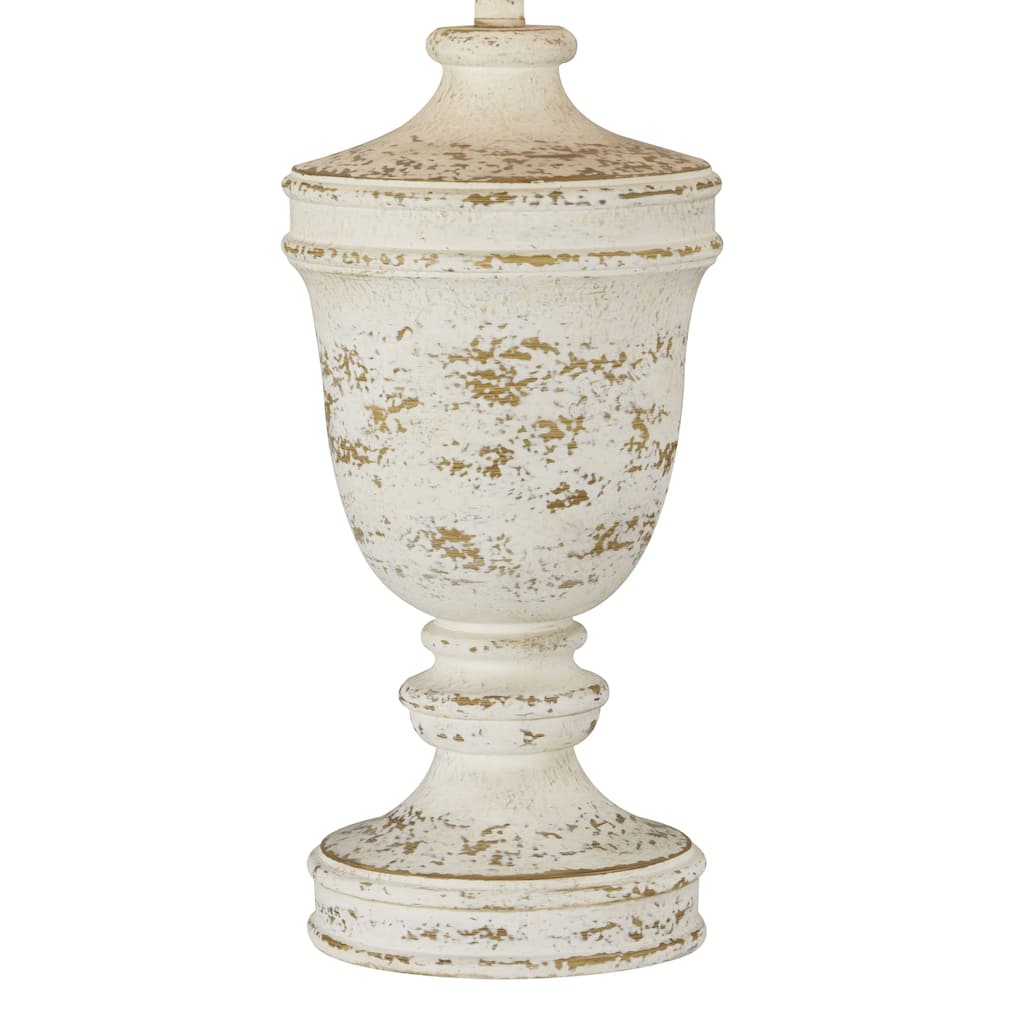 Chrissy 35" Table Lamp with Linen Shade, Cottage White (Set of 2)