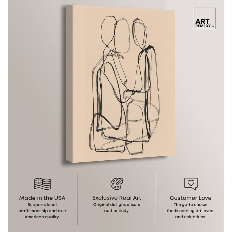 Embrace of Lines III Canvas by Art Remedy, Gallery Wrapped