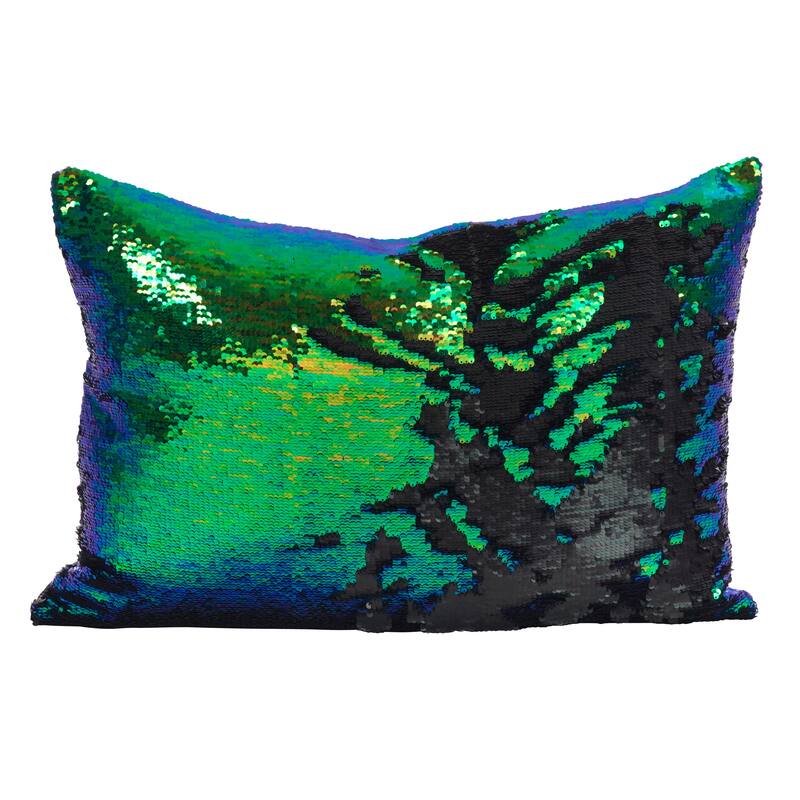 Sirun Collection Sequin Mermaid Design Throw Pillow