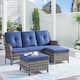 Option Grey Wicker / Blue Cusion