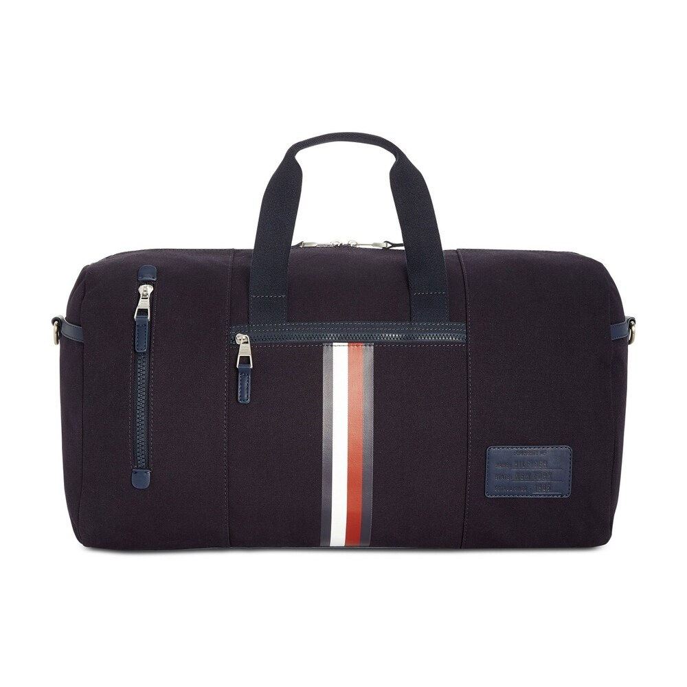 tommy hilfiger chevron duffle bag