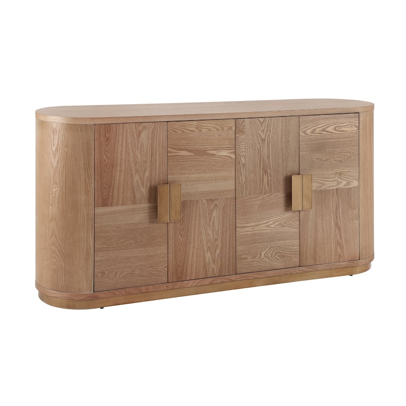 Christopher Knight Home - Valmont MDF 4 Doors Sideboard with Metal Base and Storage
