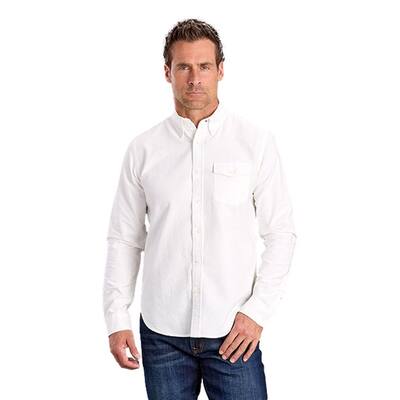 Stetson Western Shirt Mens L/S Solid Oxford 11-001-0566-9358 WH
