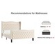 preview thumbnail 8 of 10, King Size Upholstered Platform Bed with Velvet Headboard and Lift-Up Storage, Sturdy Pine