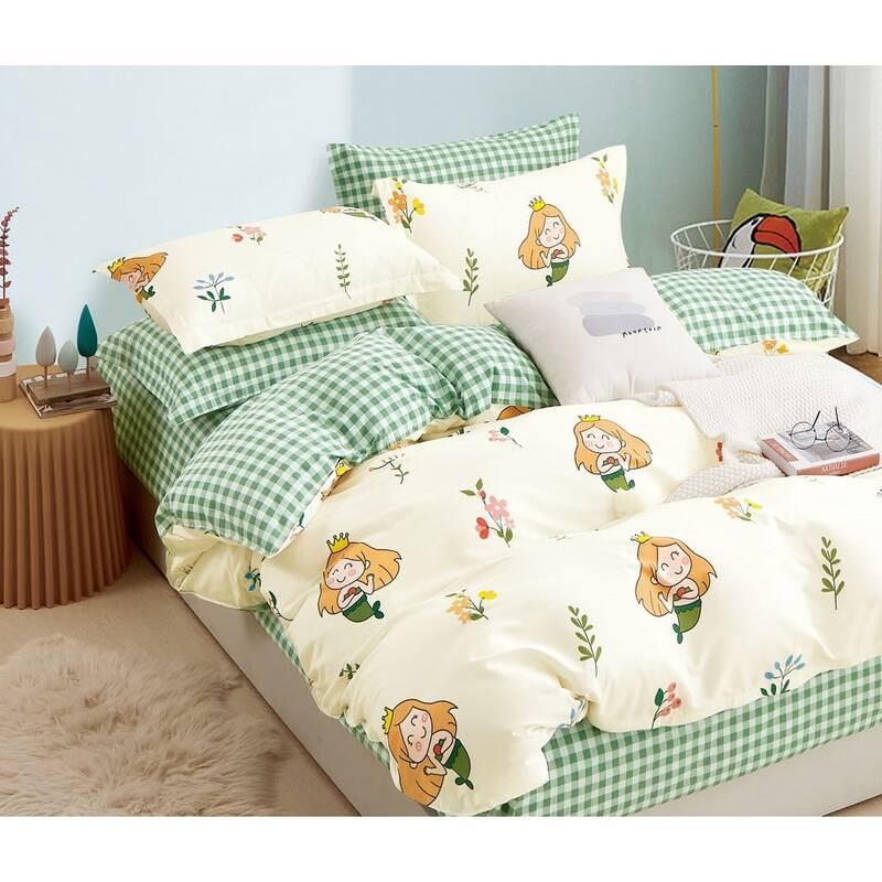 Sofie Mermaid 100% Cotton Reversible Comforter Set