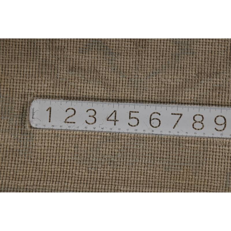 Vegetable Dye Oushak Turkish Large Rug Handmade Beige Wool Carpet - 10'0"x 13'9"