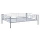 preview thumbnail 8 of 7, Gray Industrial Charm Full Metal Triple Bed with Built-in Ladder