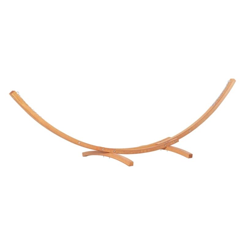 Extra Large Poplar Wood Hammock with Stand and Cotton Bed for Indoor and Outdoor Relaxation - 154.25" L x 47.25" W x 40.25" H