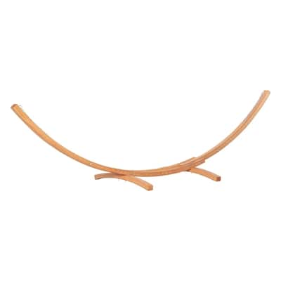 Extra Large Poplar Wood Hammock with Stand and Cotton Bed for Indoor and Outdoor Relaxation - 154.25" L x 47.25" W x 40.25" H