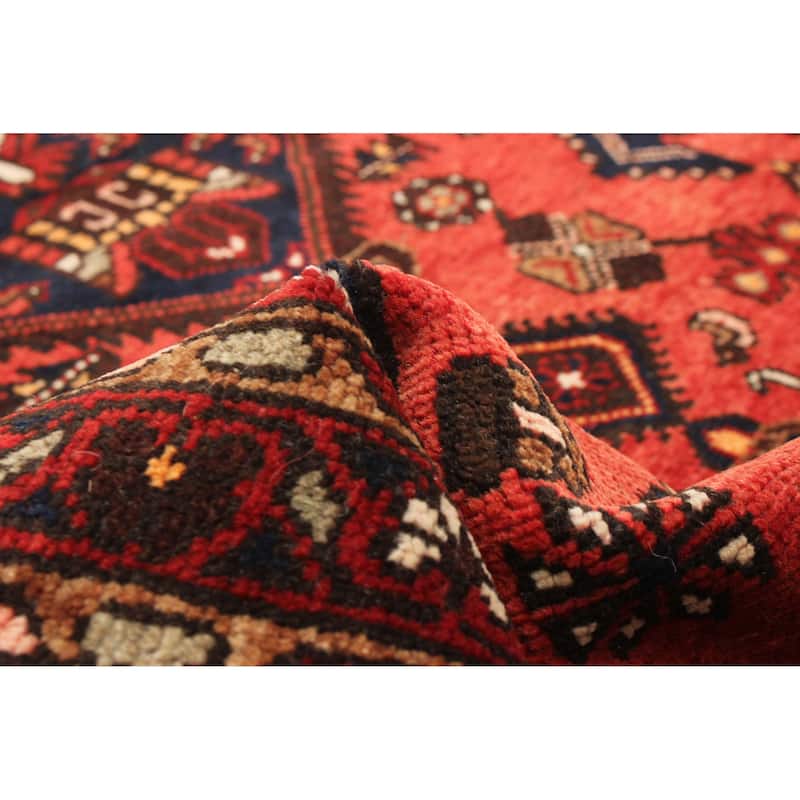 ECARPETGALLERY Hand-knotted Andelz Red Wool Rug - 3' 6" x 10' 3"