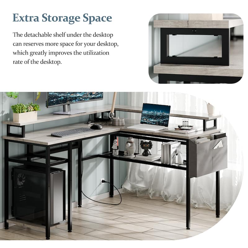 Futzca L Shaped Home Office Desk