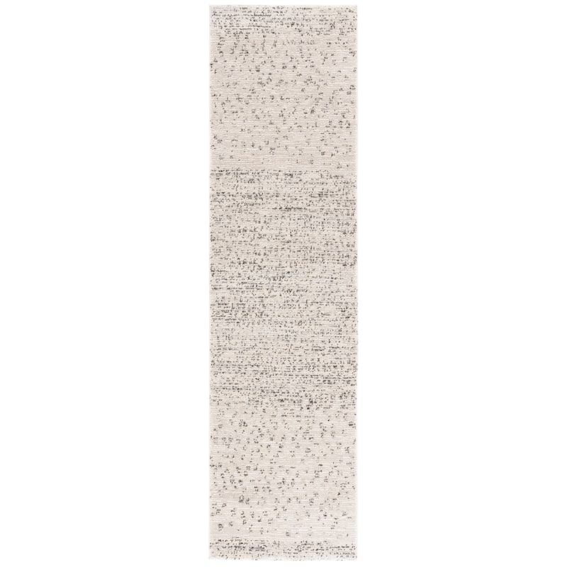 SAFAVIEH Northport Silvia Modern & Contemporary Rug - 2'2" x 8' Runner - Ivory/Charcoal