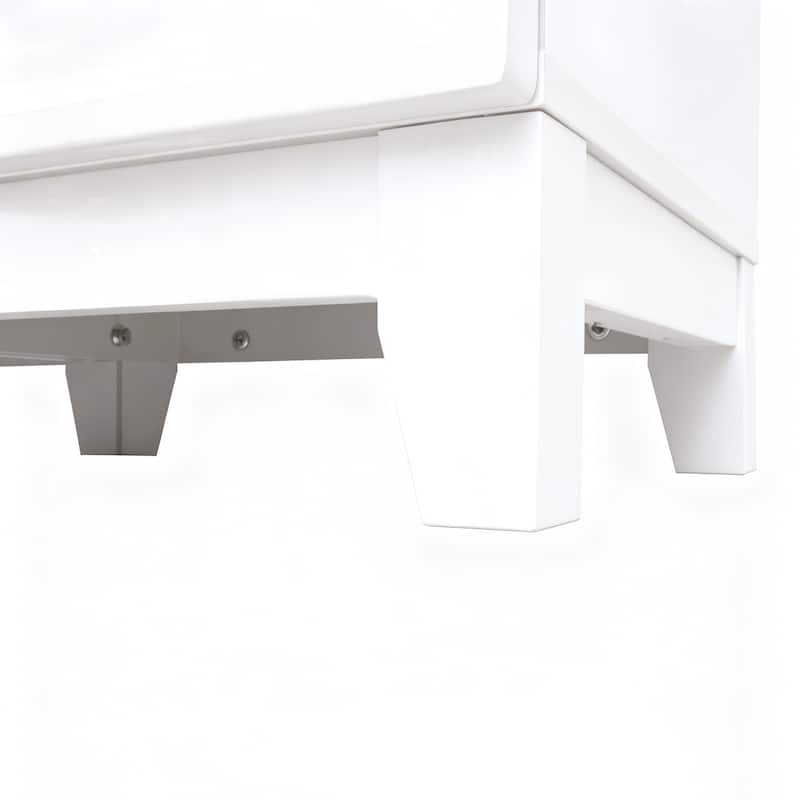 102" W Entertainment Unit TV Stand for TVs up to 75", Wall Unit Entertainment Center with Glass Cabinets