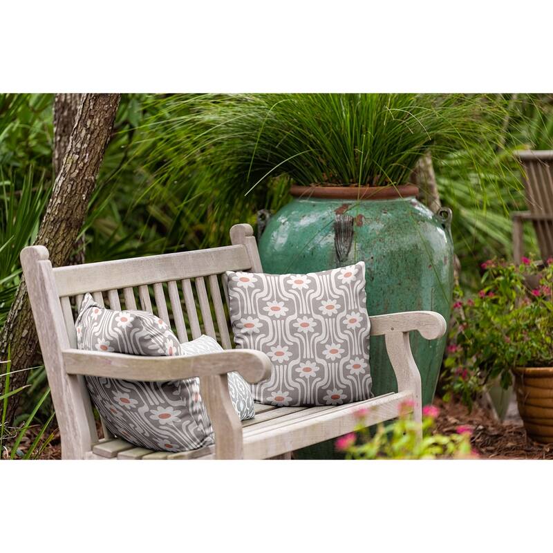 Daisys and Squiggles Indoor/Outdoor Throw Pillow
