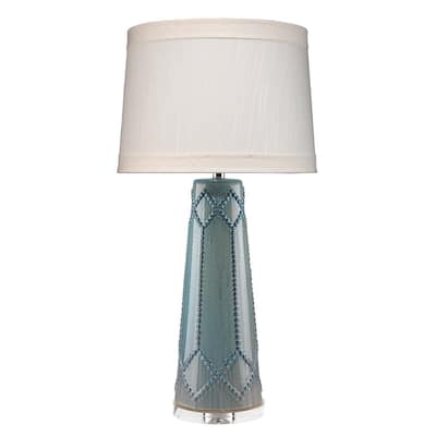 Jamie Young Hobnail Ceramic Table Lamp with Linen Shade