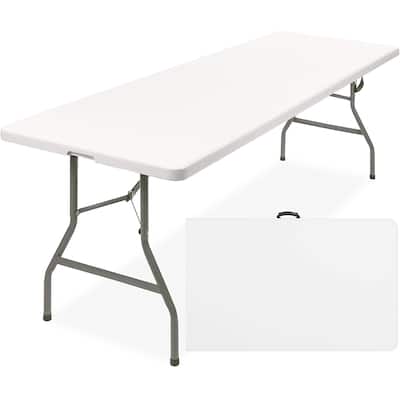 8 ft. Multi-Functional Fold-in-Half Table with Durable Resin Surface - 1