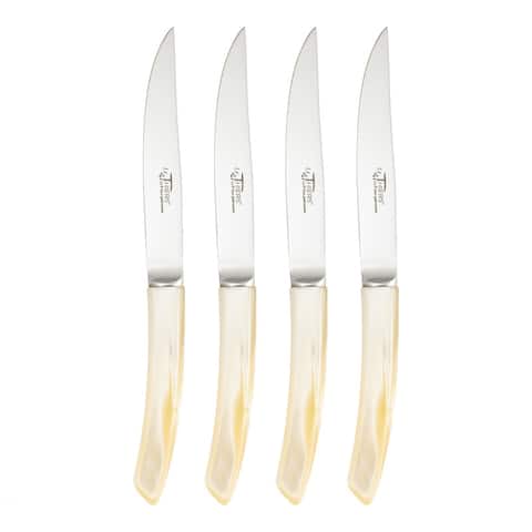 Au Nain Le Thiers Steak Knives with Champagne Handles, Set of 4