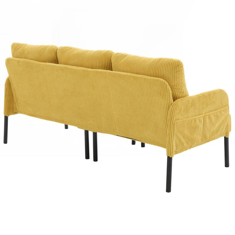 Oversized Loveseat, Modern & Plush Double-seater Sofa, Corduroy Upholstered Couch