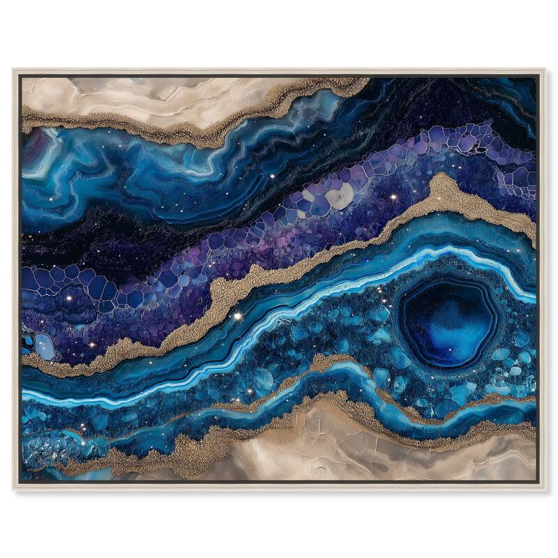 Galactic Geode I Canvas by Art Remedy - Silver - 36" x 30"