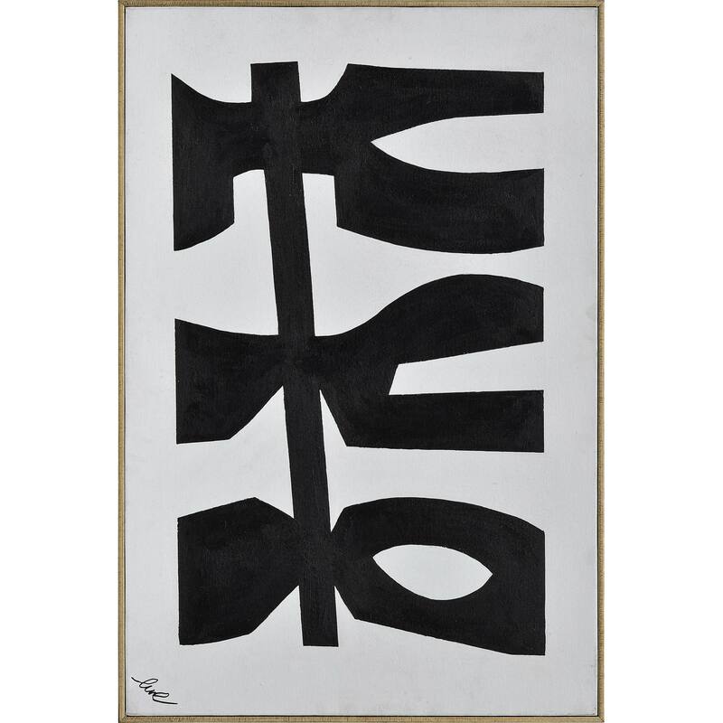 Renwil Rockwell 24" Wide Canvas Art, Black