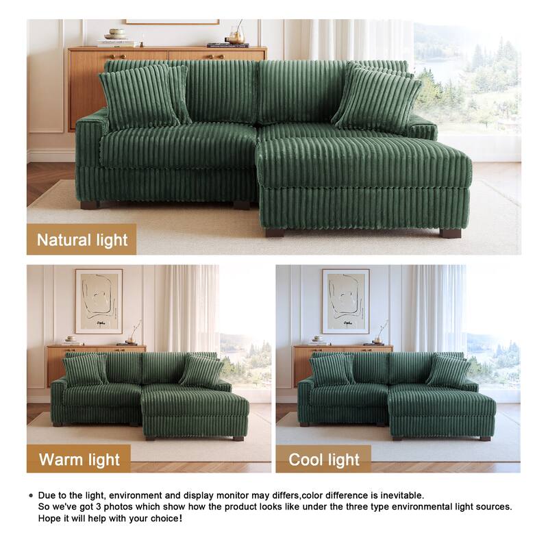 Modular Armchair and Ottoman Set with Adjustable Headrest, Flannel Upholstery